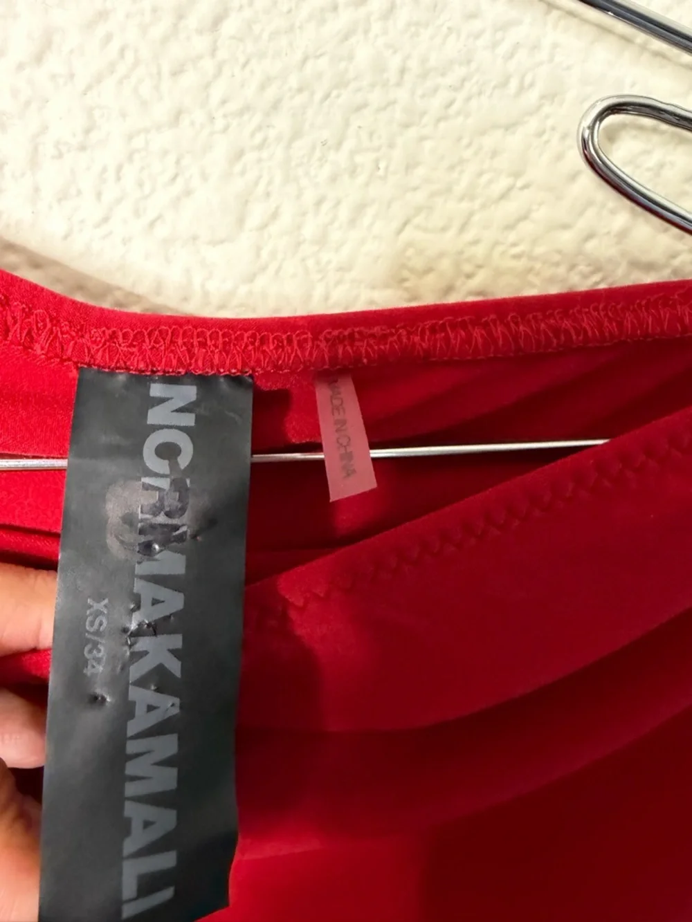 Norma Kamali Diana One Shoulder Gown Red Ruched Bodycon‎ Formal Cocktail Size XS